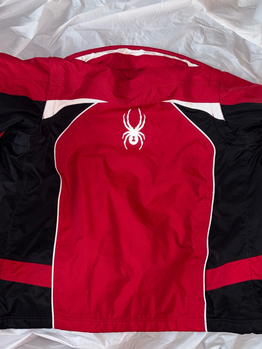 Spyder Red White Black Sport Ski Jacket - Picture 4 of 12